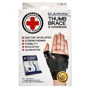 Dr. Arthritis Thumb Brace And Handbook Black